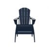 Outdoor Adirondack Chair & Ottoman Set – Navy Blue