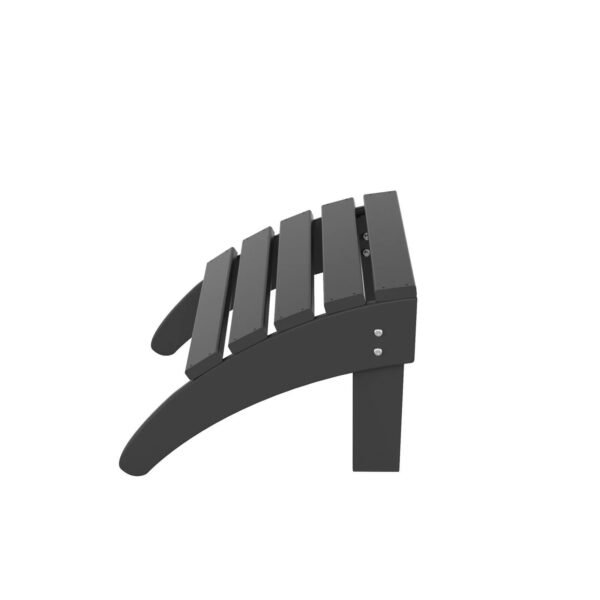 Outdoor Adirondack Chair & Ottoman Set – Gray