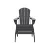 Outdoor Adirondack Chair & Ottoman Set – Gray