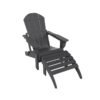 Outdoor Adirondack Chair & Ottoman Set – Gray