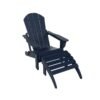 Outdoor Adirondack Chair & Ottoman Set – Navy Blue
