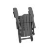 Outdoor Adirondack Chair & Ottoman Set – Gray